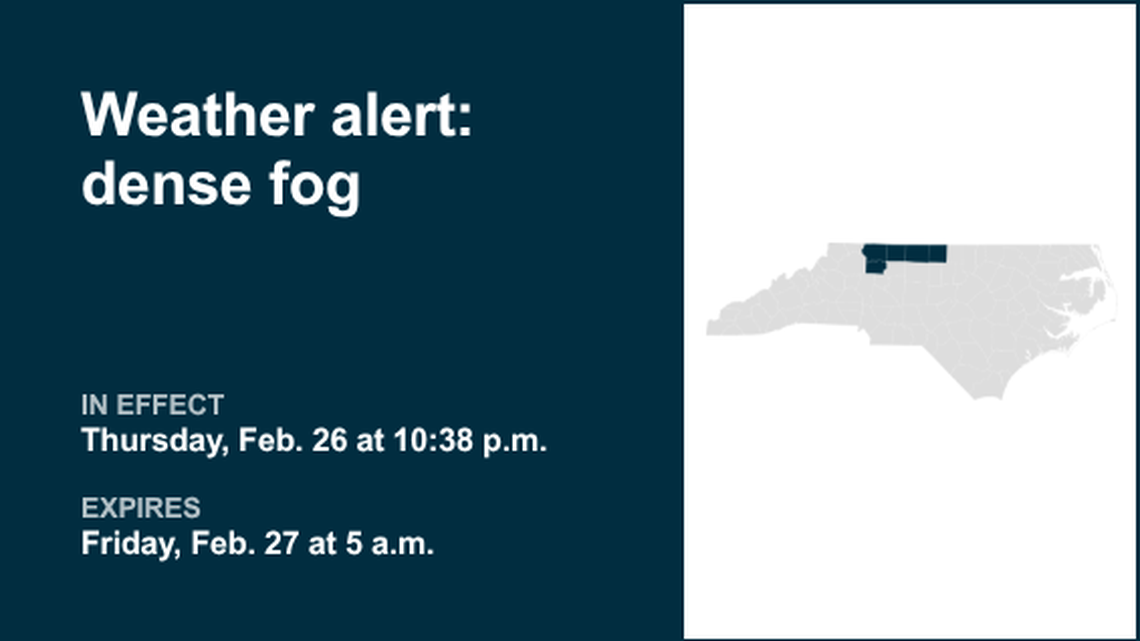 Weather alert for Northwest Piedmont until early Friday morning, says the NWS 