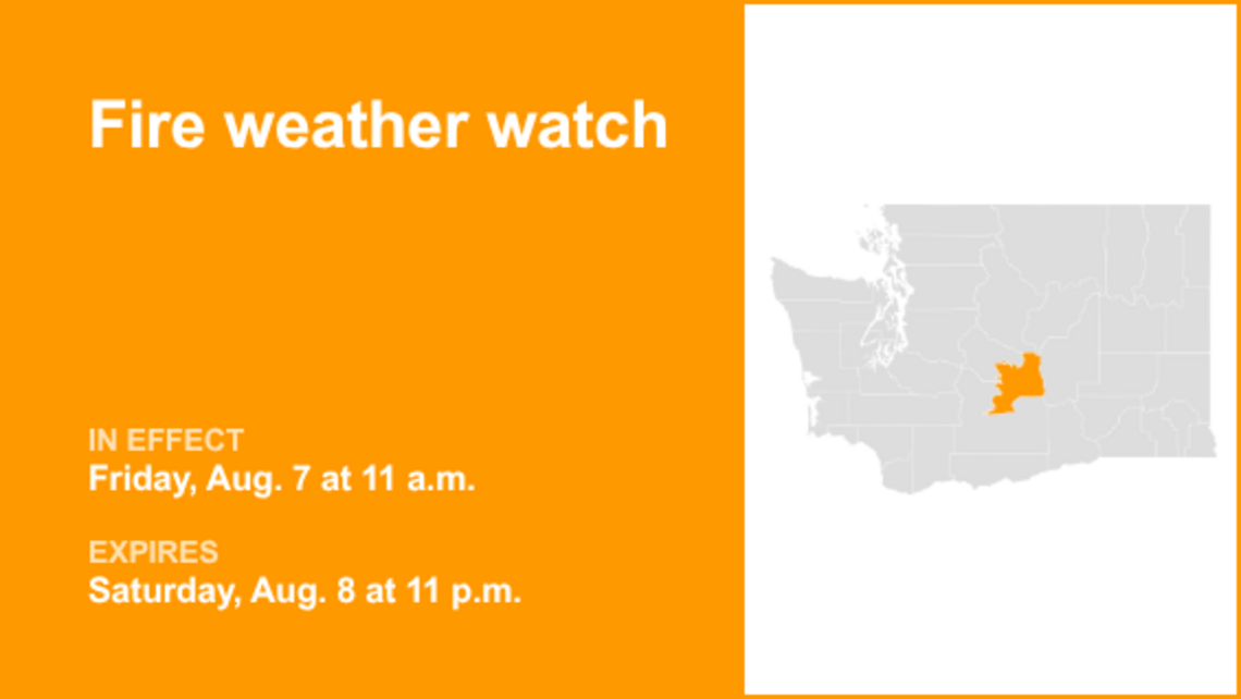 UPDATE: Fire weather watch in place for Kittitas Valley for Friday and Saturday 