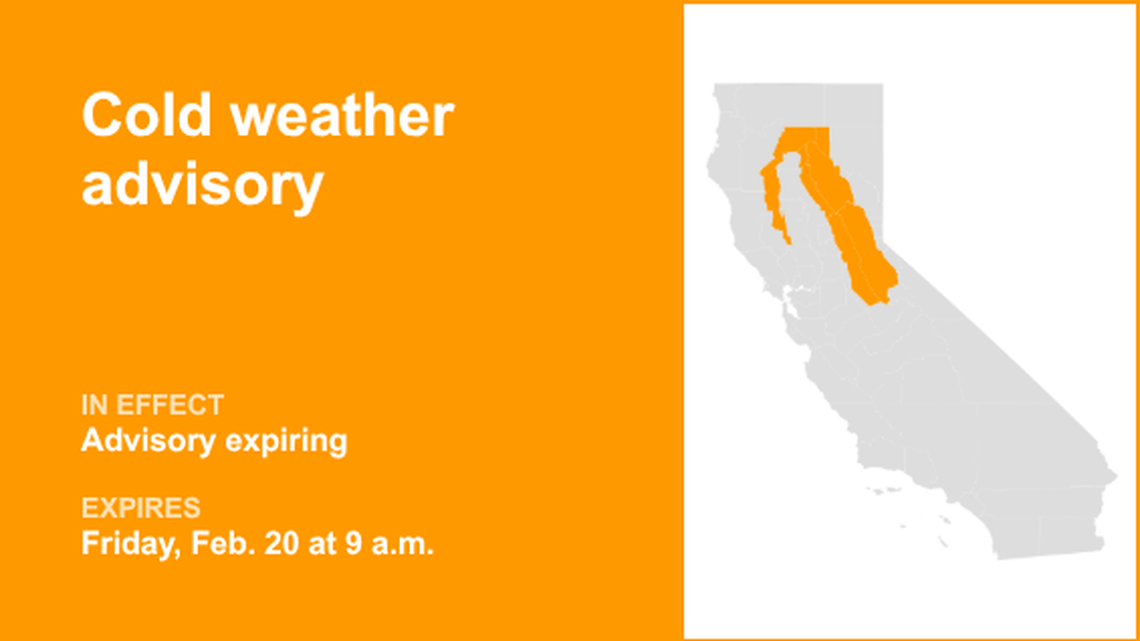 UPDATE: The NWS issues cold weather advisory until Saturday morning 