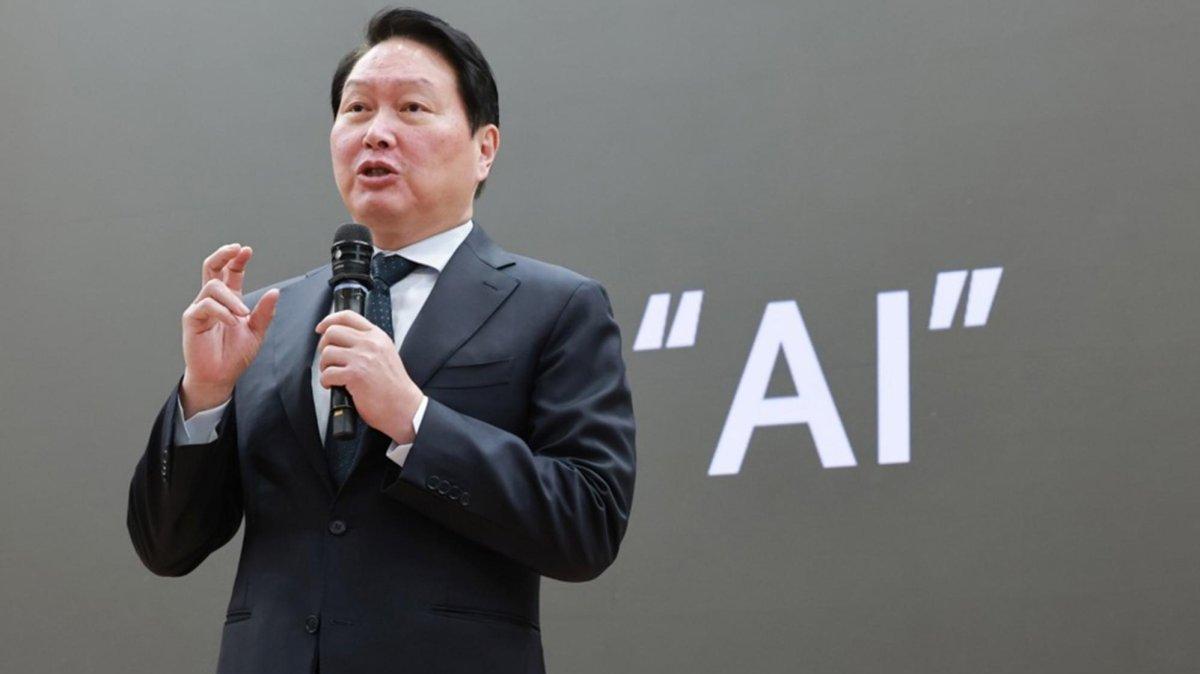 SK Group Chairman Chey Tae-won, who also heads the Korea Chamber of Commerce and Industry, gives a lecture at the National Assembly in Seoul, South Korea, 28 April 2026. The lecture takes place during a seminar on South Korea’s growth strategies amid intensifying US-China artificial intelligence technology rivalry, organized by a union of South Korean and Chinese lawmakers. Photo by YONHAP / EPA