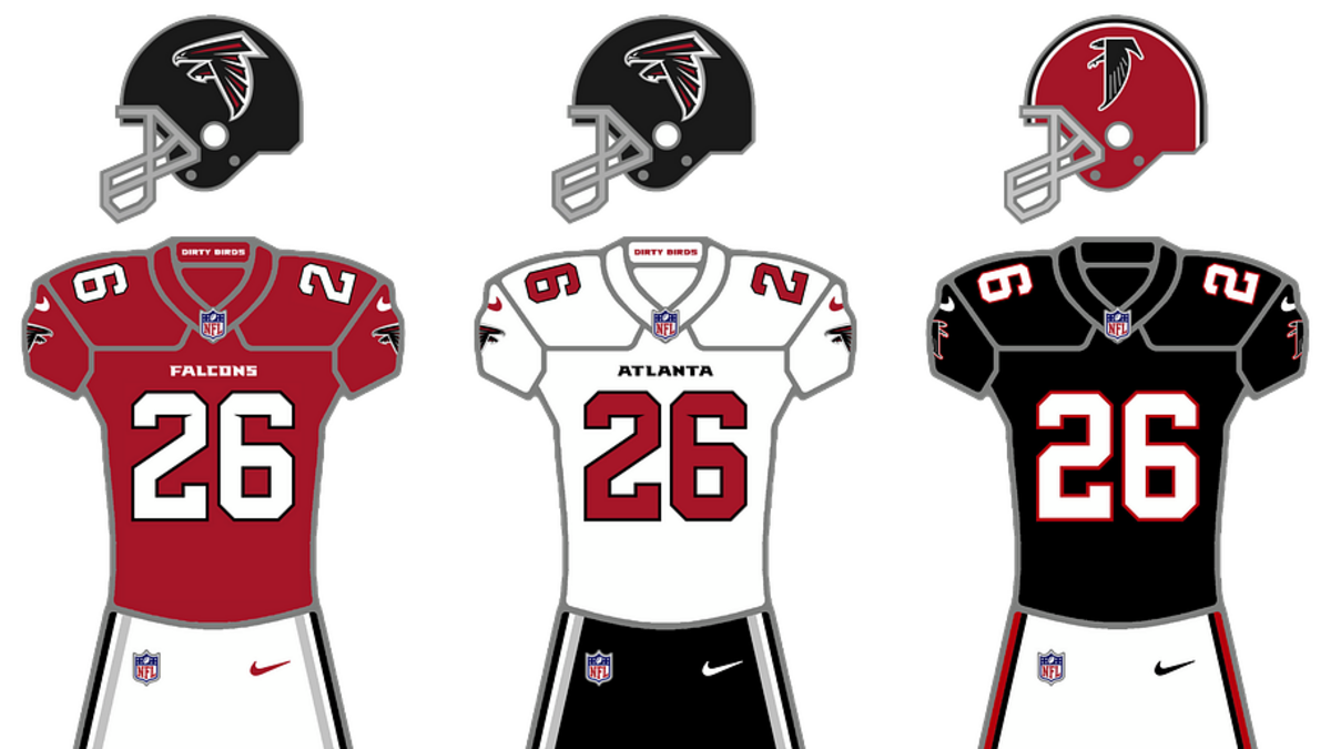  The Falcons unveiled brand new uniforms this offseason. | Photo via Wikipedia 