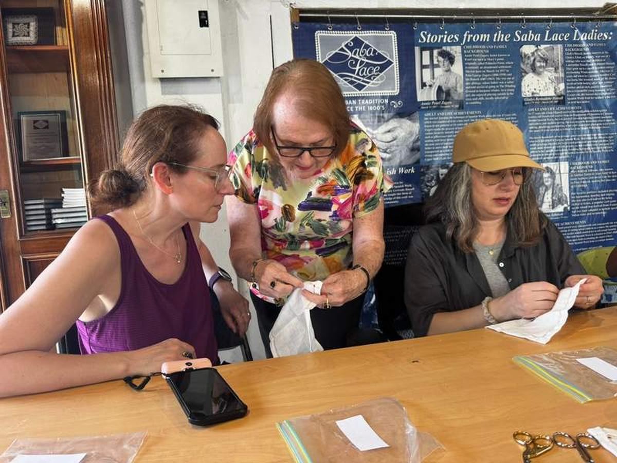  Learning the art of Saba Lace was such a highlight, and I was very good at it! Photo credit: Emily Molina 