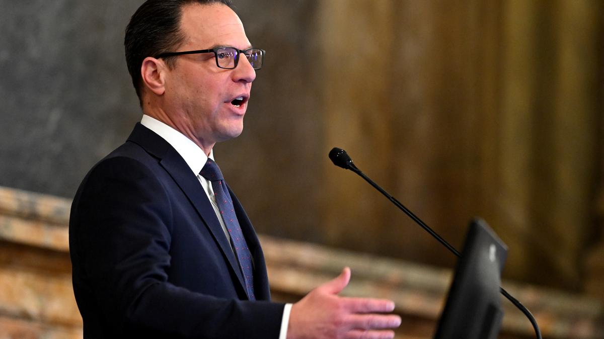 Pennsylvania Gov. Josh Shapiro makes his annual budget proposal in the state House chamber on Feb. 3, 2026, in Harrisburg, Pa. (Tom Gralish/The Philadelphia Inquirer/TNS)