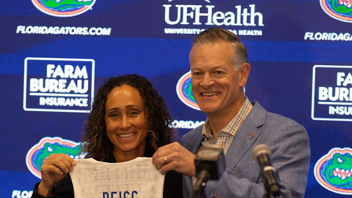 Florida introduced Tammi Reiss as its next women's basketball coach last month. | Alan Youngblood/Gainesville Sun / USA TODAY NETWORK via Imagn Images 