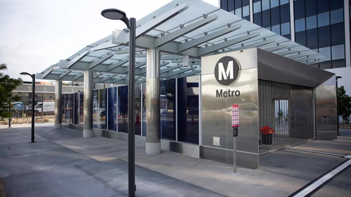 The Metro D Line station at Wilshire and La Cienega. (Kayla Bartkowski/Los Angeles Times/TNS)