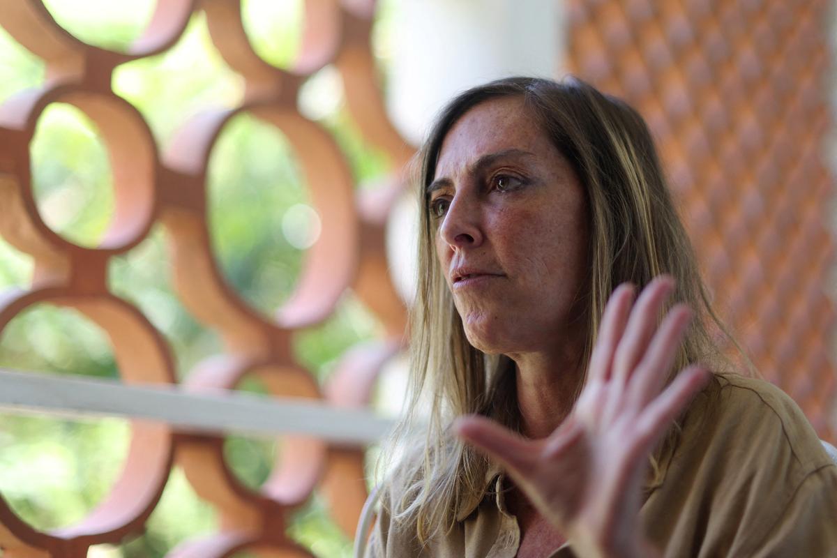 Tatiana Sampaio, a scientist and professor at the Federal University of Rio de Janeiro, speaks during an interview with Reuters, in her house in Rio de Janeiro, Brazil March 27, 2026. REUTERS/Pilar Olivares
