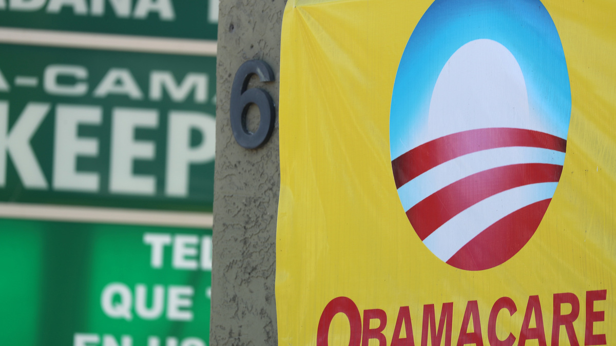 A sign on an insurance store advertises Obamacare in San Ysidro, San Diego, California, U.S., October 26, 2017. REUTERS/Mike Blake