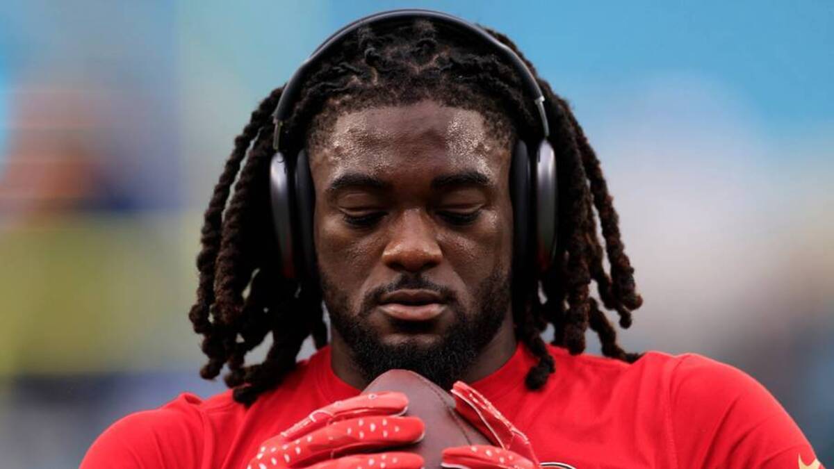  San Francisco 49ers wide receiver Brandon Aiyuk (11) prepares before an NFL football game Sunday, Nov. 12, 2023 at EverBank Stadium in Jacksonville, Fla. [Corey Perrine/Florida Times-Union] | USA TODAY Network via Reuters Connect 