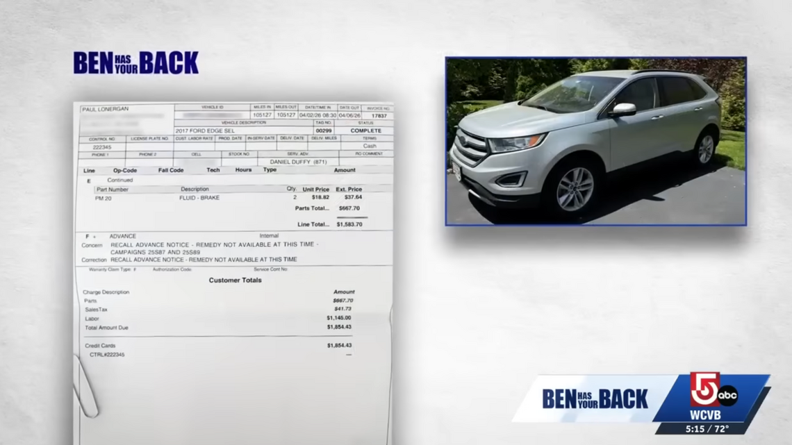 Ford Edge Owner Paid $1,854 After Recall Fix Wasn't Ready