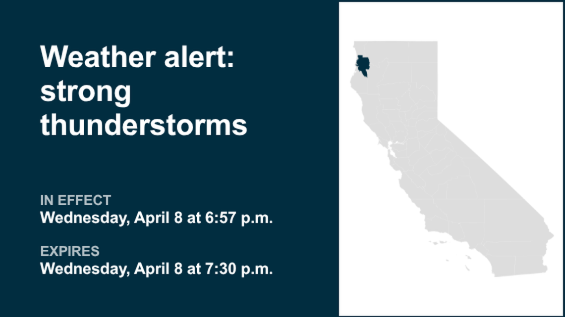 UPDATE: Thunderstorms with marble-sized hail in Northern Humboldt Interior Wednesday 
