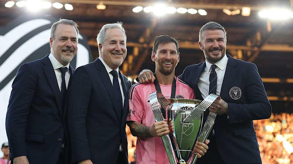  Lionel Messi (center) led Inter Miami to their first MLS Cup. | Elsa/Getty Images 