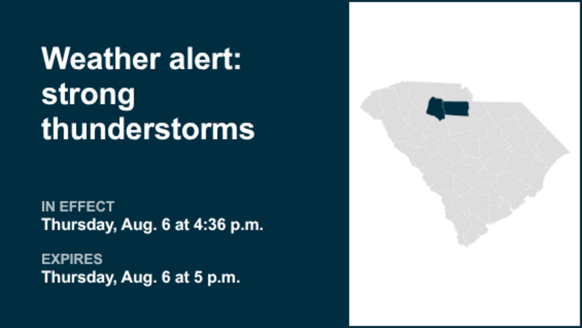 Anticipate pea-sized hail with thunderstorms in Union and Chester counties Thursday 