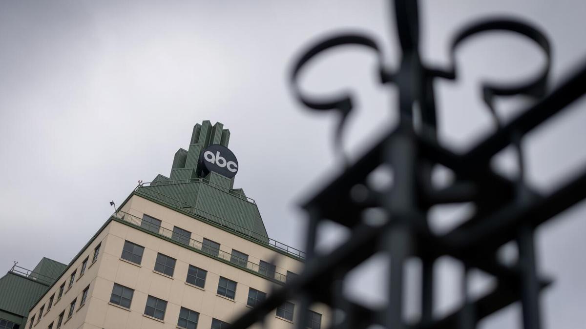 Burbank, CA, United States - May 03, 2026: The ABC west headquarters is seen on Sunday, May 3, 2026 in Burbank, CA. Disney-owned ABC is facing several layoffs as part of sweeping workforce reductions initiated under Disney's new CEO, Josh D'Amaro. (Eric Thayer / Los Angeles Times)