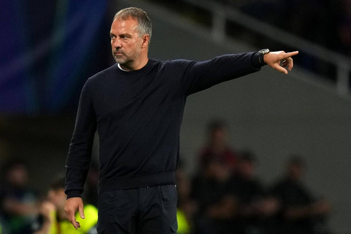  Hansi Flick gestures during the UEFA Champions League 2025/26 League Phase MD3 match between FC Barcelona and Olympiacos FC. Photo by Alex Caparros/Getty Images