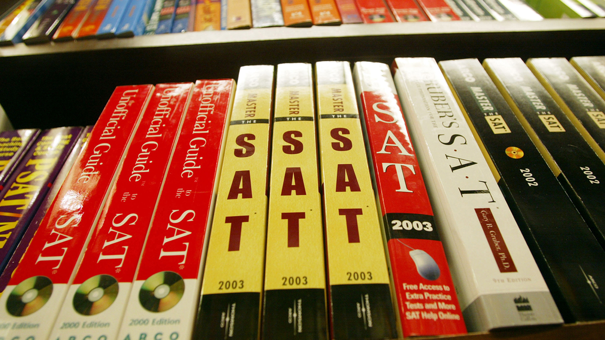 SAT test preparation books at a Barnes and Noble store in New York City. (Mario Tama/Getty Images/TNS)