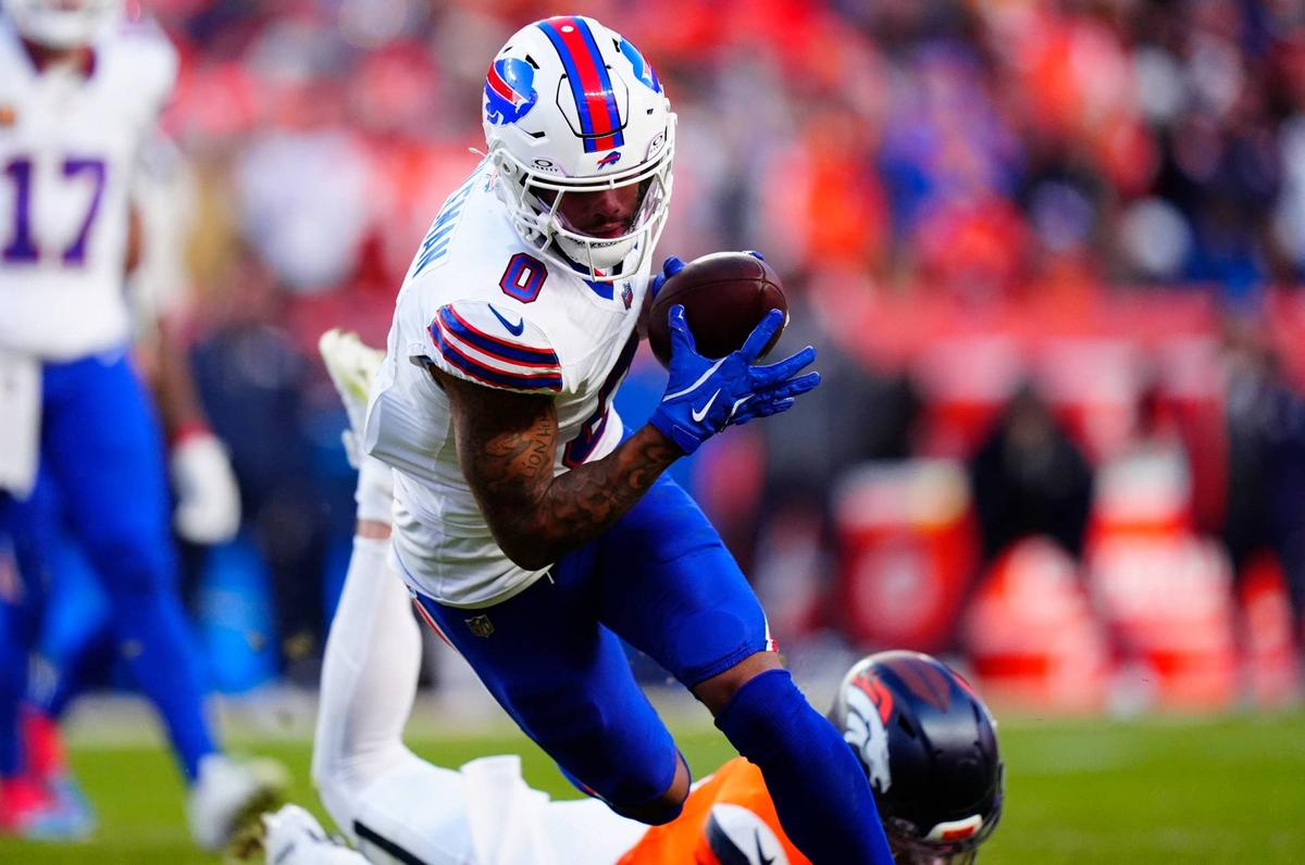  Buffalo Bills wide receiver Keon Coleman (0) 