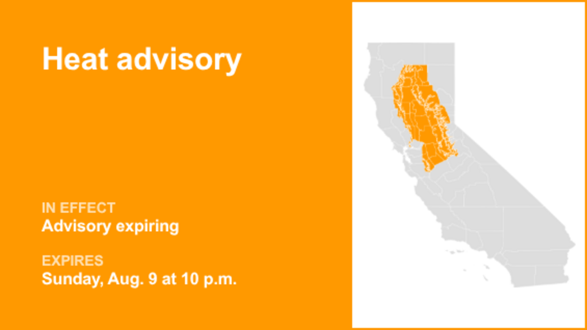 Northern California Heat Advisory to Expire Tonight