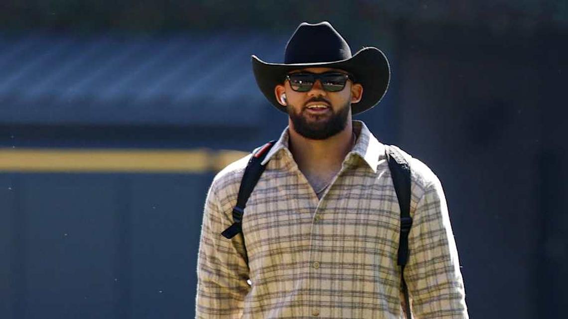  New York Yankees left fielder Jasson Dominguez arrives at Rate Field before a baseball game against the Chicago White Sox. | Kamil Krzaczynski-Imagn Images 