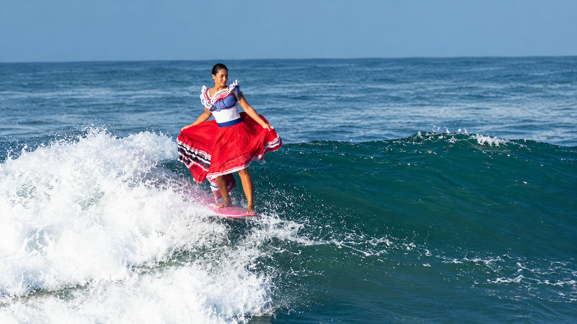 A Red Dress, a Nose Ride, and 205 Years of Costa Rican Independence 