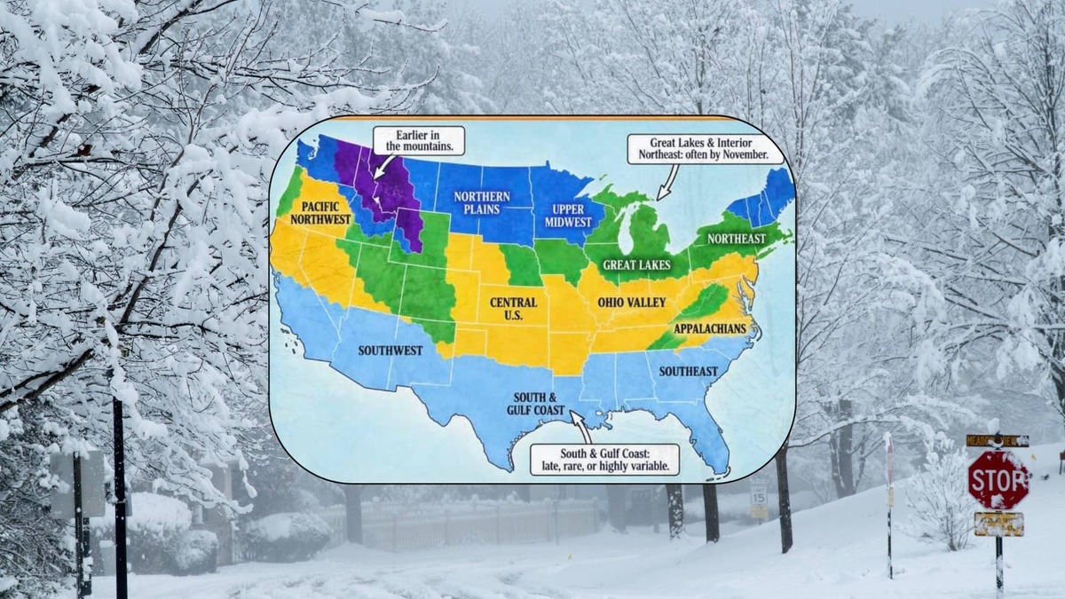 New Map Shows When To Expect The First Snowfall of the Season In Your Hometown