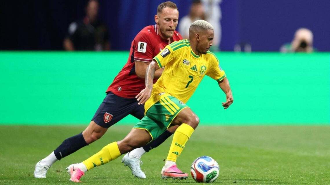 South Africa rallies to tie Czech Republic on Teboho Mokoena goal