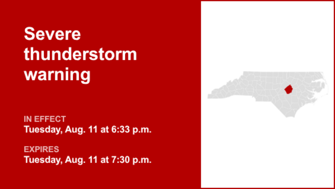 UPDATE: Thunderstorms with quarter-sized hail in Sampson and Wayne counties 