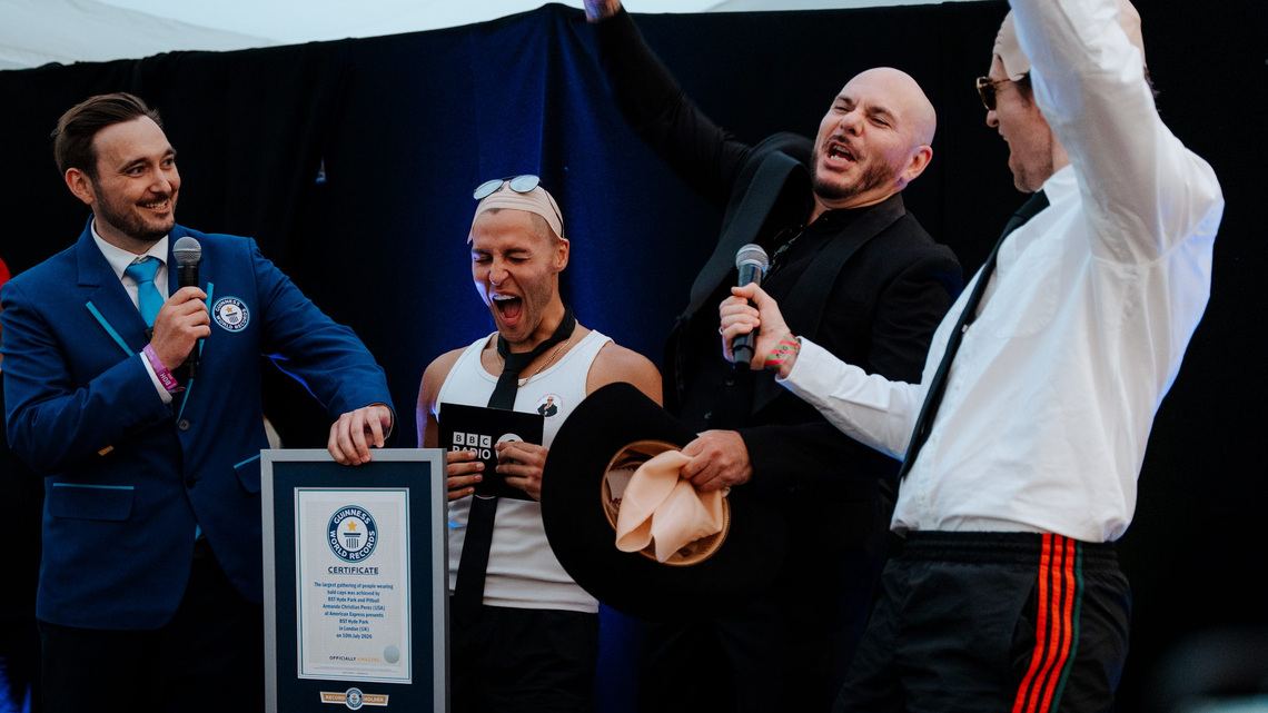 Pitbull sets Guinness World Record at London concert 