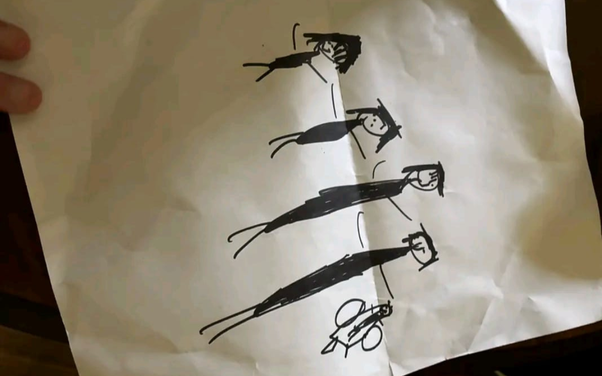  Hannah Paulk’s family as depicted by her 7-year-old daughter. 