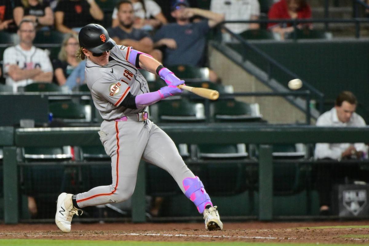  San Francisco Giants center fielder Harrison Bader (9). © Matt Kartozian-Imagn Images