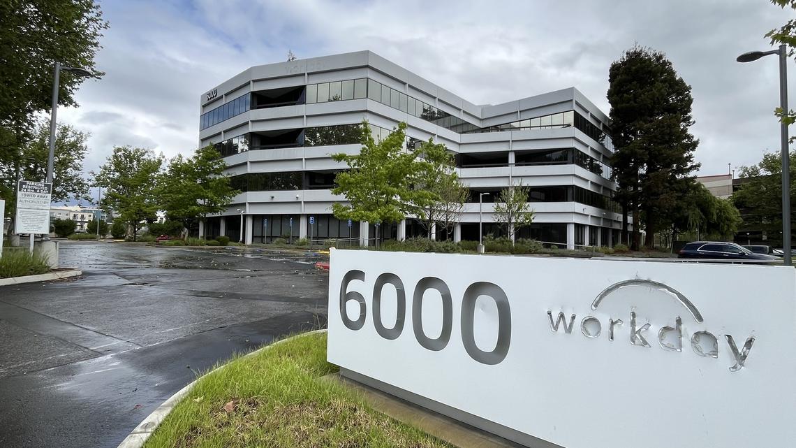 6000 Stoneridge Mall Road, an office building in Pleasanton.

(George Avalos/Bay Area News Group)