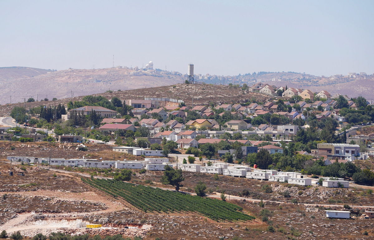 Jewish settlement of Shilo in the Israeli-occupied West Bank as seen from the Palestinian village of Jalud July 2, 2026. REUTERS/Ali Sawafta
