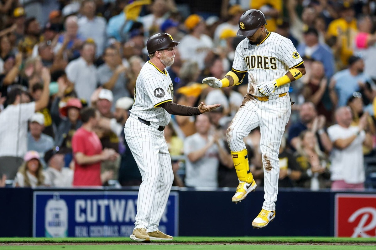  Former San Diego Padres designated hitter Luis Arraez (4) 