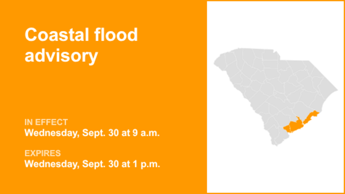 Coastal flood advisory affecting Coastal Colleton and Charleston County 