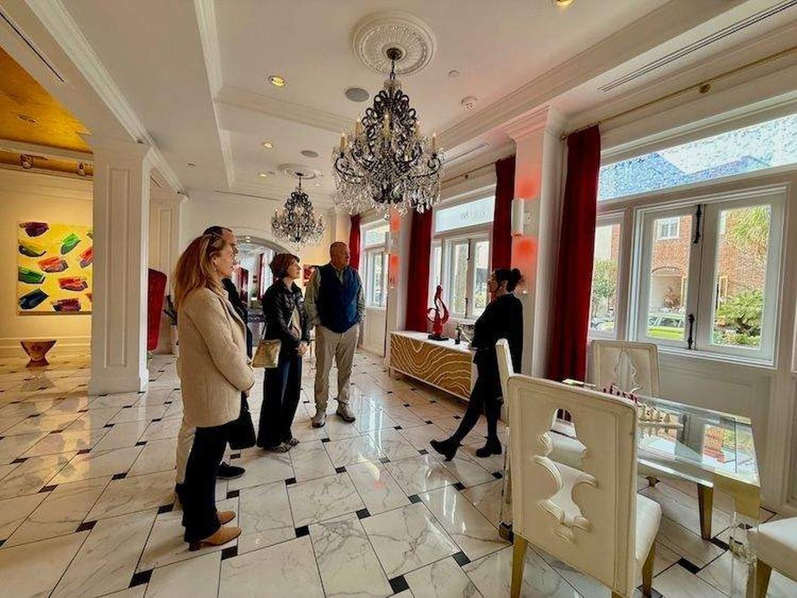  The Vendue's lobby sets the tone-part gallery, part gathering space, where art and conversation flow easily. Photo credit: Sharon Kurtz 