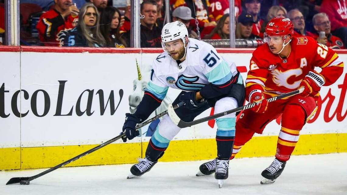 Kraken eager to douse Flames again in home opener 