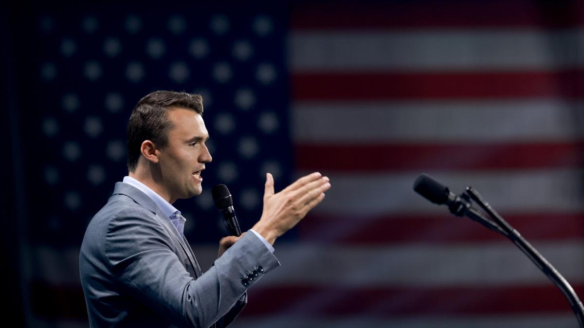 Charlie Kirk Arizona gubernatorial race endorsement. Charlie Kirk, a conservative commentator, speaks during a Turning Point USA event n West Palm Beach, Florida on July 26, 2024.