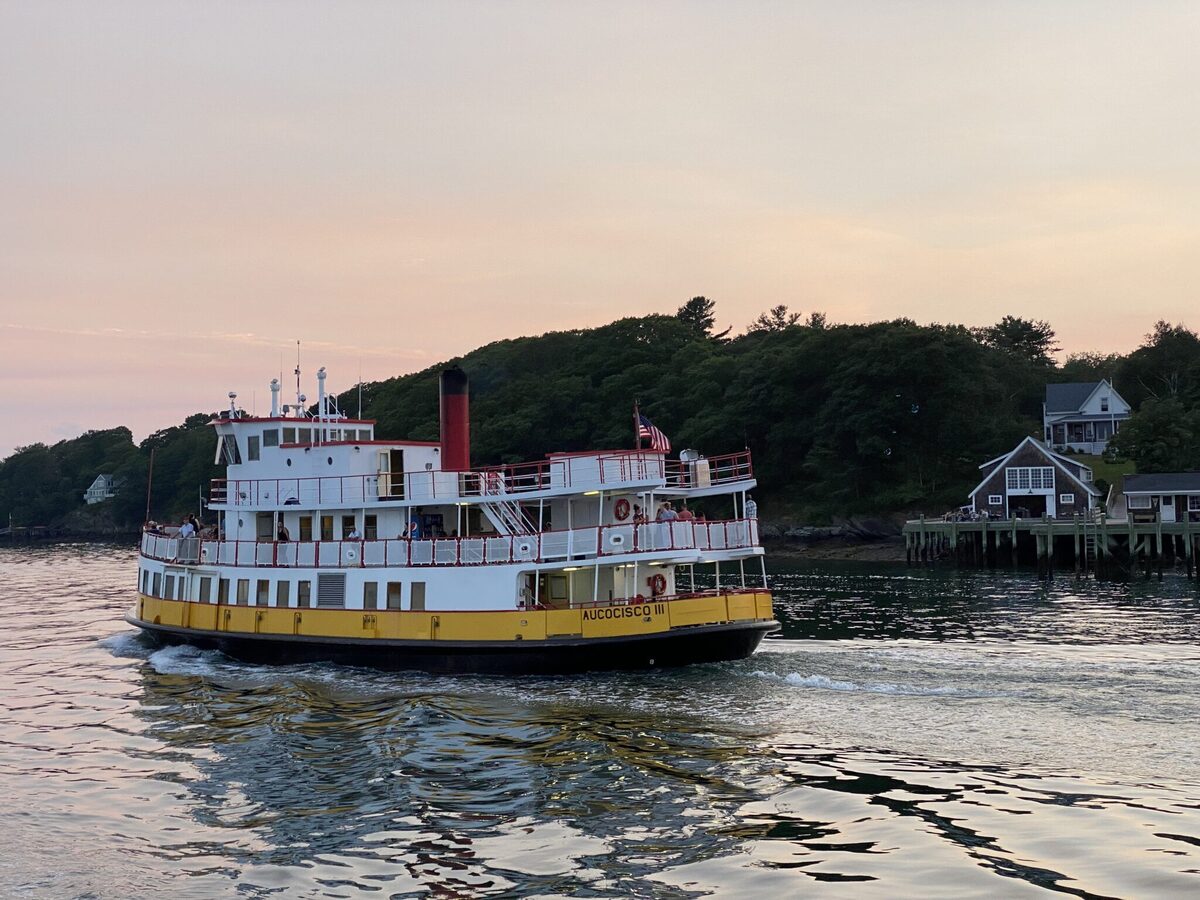  Take a ferry ride in early evening to catch a sunset on Casco Bay in Portland. Photo credit: Cathy Bennett Kopf 