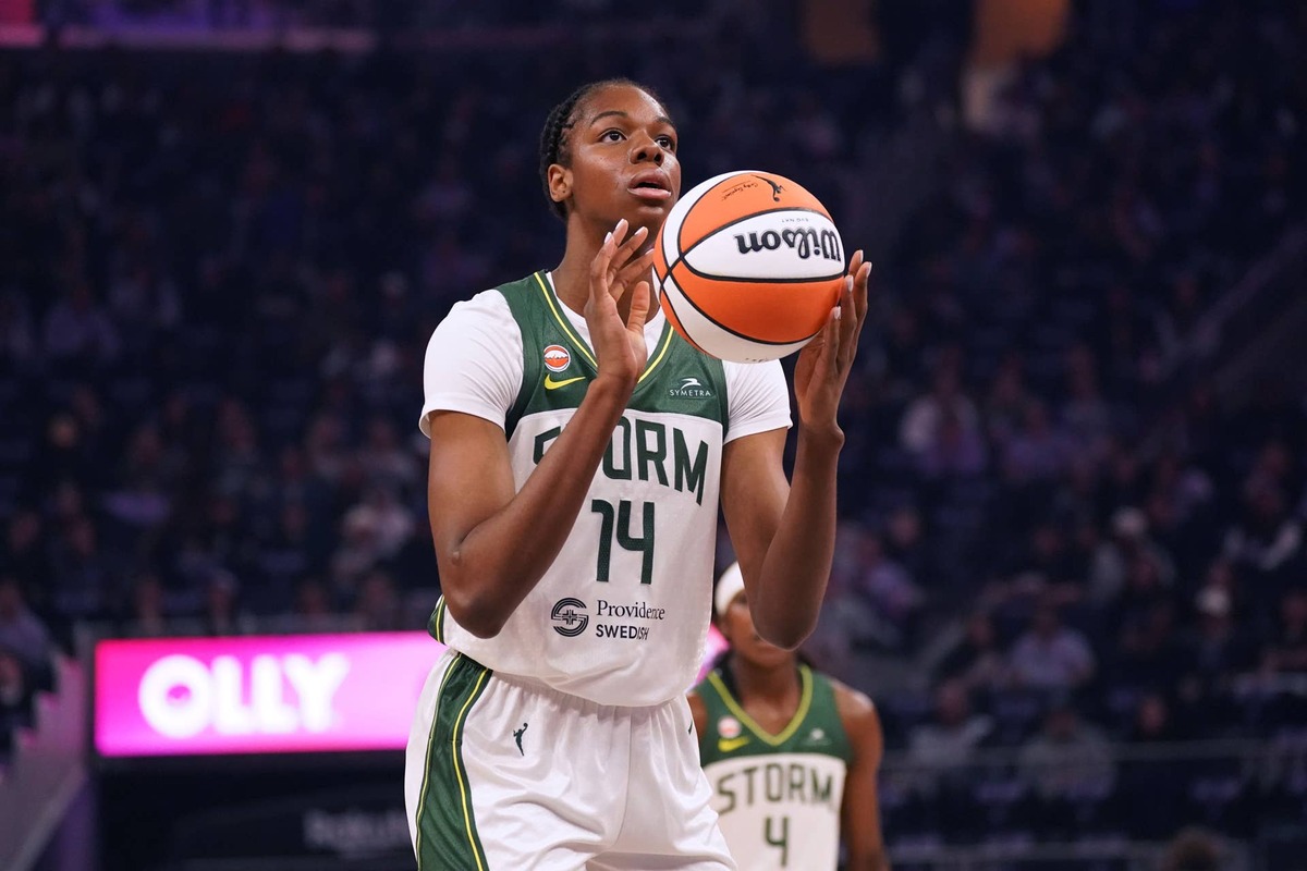  Seattle Storm center Dominique Malonga (14) David Gonzales-Imagn Images