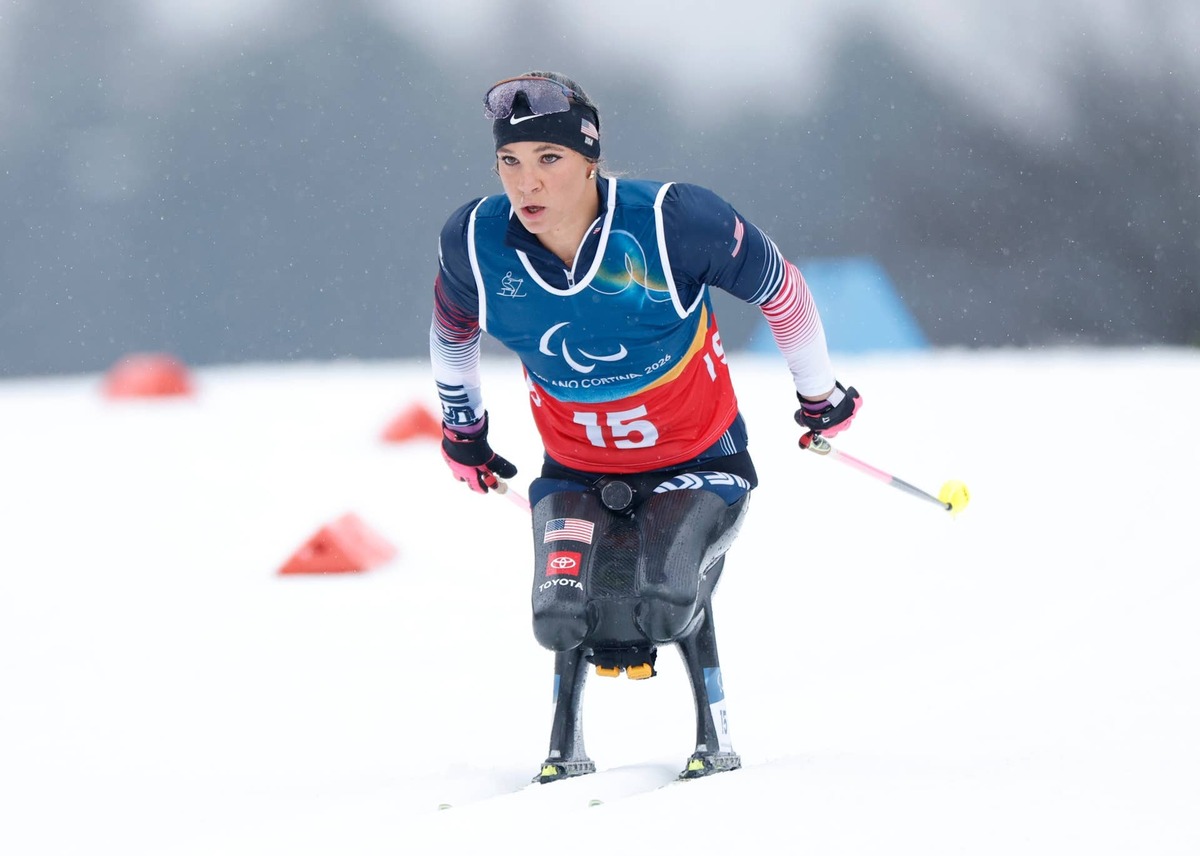  Oksana Masters in action during the Winter Paralympic Games.