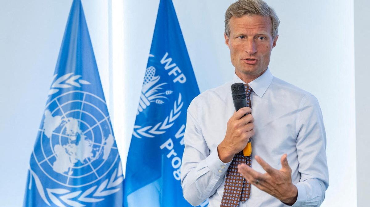 World Food Programme Deputy Executive Director and Chief Operating Officer Carl Skau delivers opening remarks during the Country Director and Deputy Country Director Induction Programme 2026 at WFP headquarters in Rome, Italy, May 11, 2026 in this handout  picture obtained by Reuters on June 2, 2026. WFP/Rein Skullerud/Handout via REUTERS