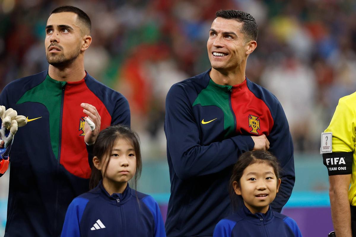  Portugal forward Cristiano Ronaldo (7) before playing against Uruguay in the 2022 World Cup. Yukihito Taguchi-Imagn Images