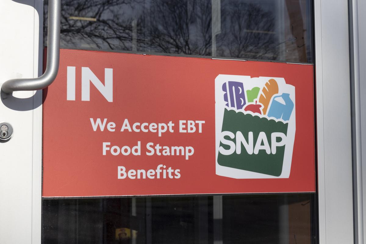  File Photo: A SNAP sign in a retailer’s window. 