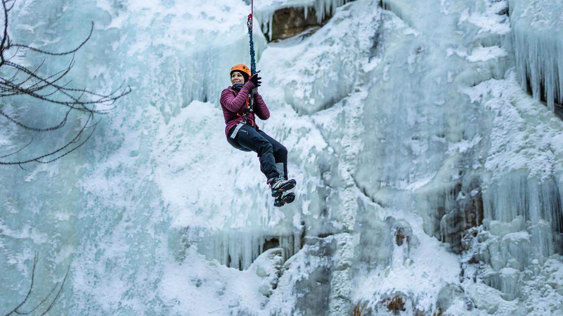 Head to snowy Switzerland if you dare to try canyoning in winter