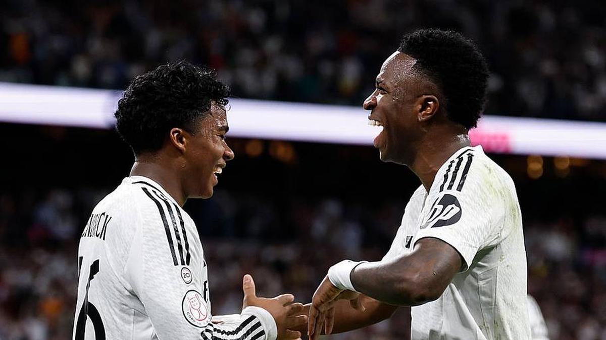  Endrick (left) and Vinicius Jr are part of Carlo Ancelotti's injury-hampered attack. | Antonio Villalba/Real Madrid/Getty Images 