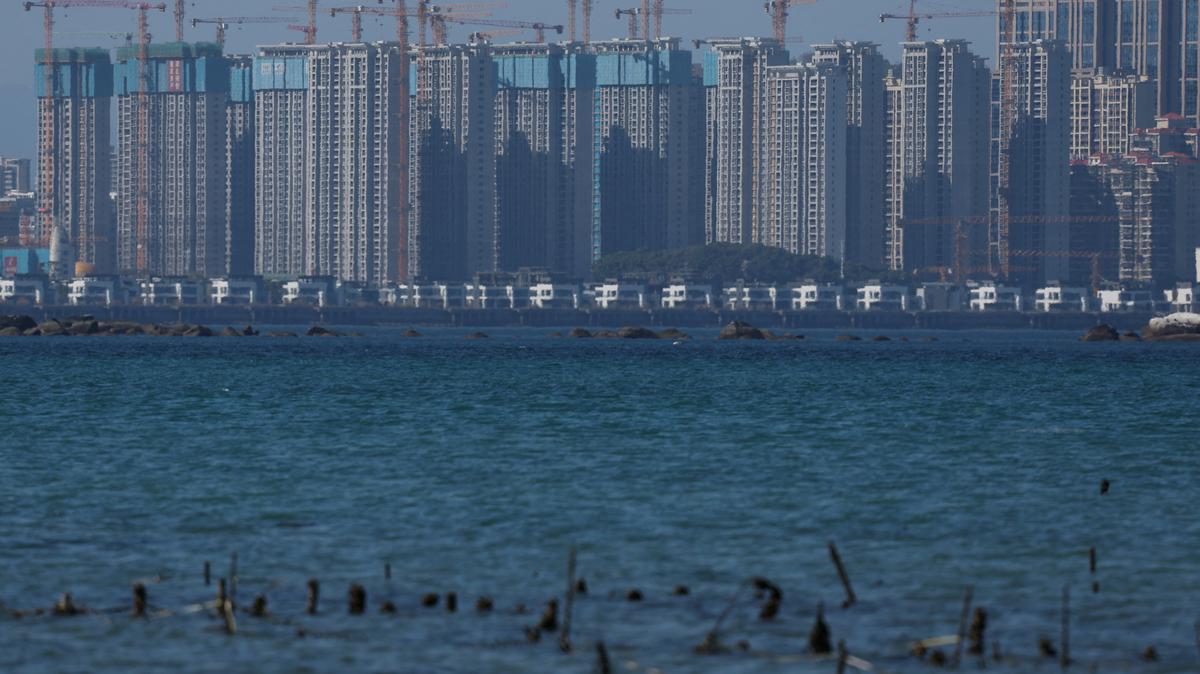 View of China's Xiamen city from the coast in Kinmen, Taiwan February 21, 2024. REUTERS/Ann Wang