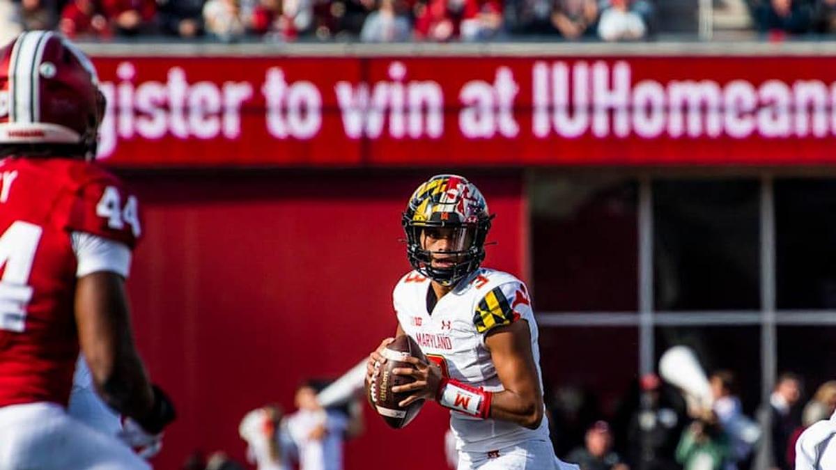  Maryland's Taulia Tagovailoa (3) looks to throw during the Indiana versus Maryland football game at Memorial Stadium on Saturday, Oct. 15, 2022. Iu Md Fb 1h Tagovailoa 1 | Rich Janzaruk/Herald-Times / USA TODAY NETWORK 