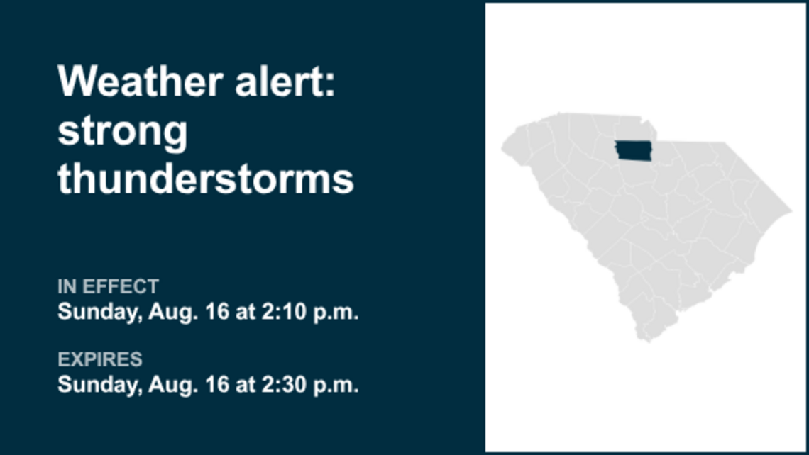 Expect strong thunderstorms in Chester County Sunday afternoon - gusts up to 40 mph 
