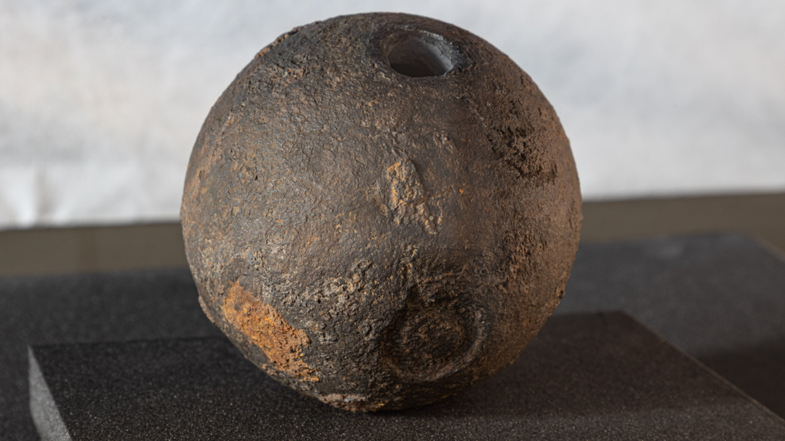 Rare 18th-century mortar shell found intact at battle site