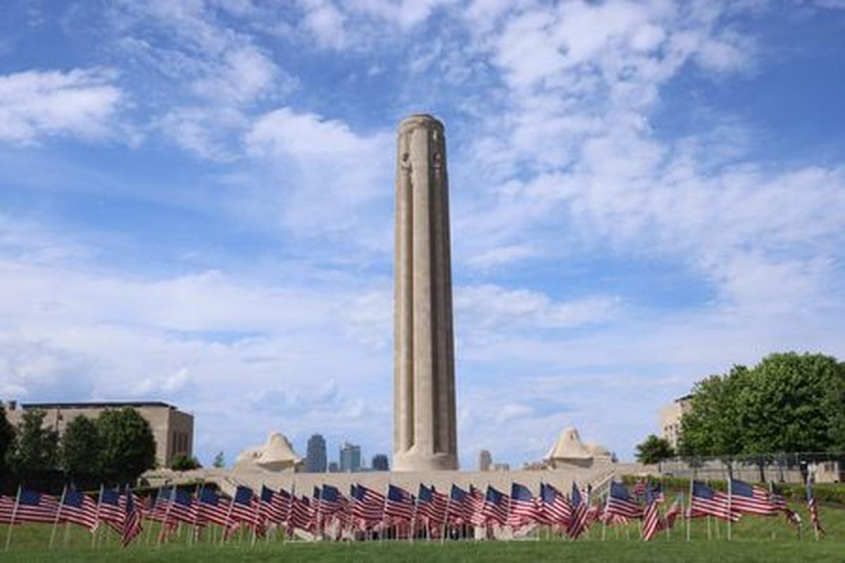 The Liberty Memorial Tower stands at the National WWI Museum and Memorial which will be a FIFA Fan Festival site, as the city prepares to host the 2026 FIFA World Cup matches in Kansas City, Missouri, U.S., May 9, 2026. REUTERS/Katie Currid