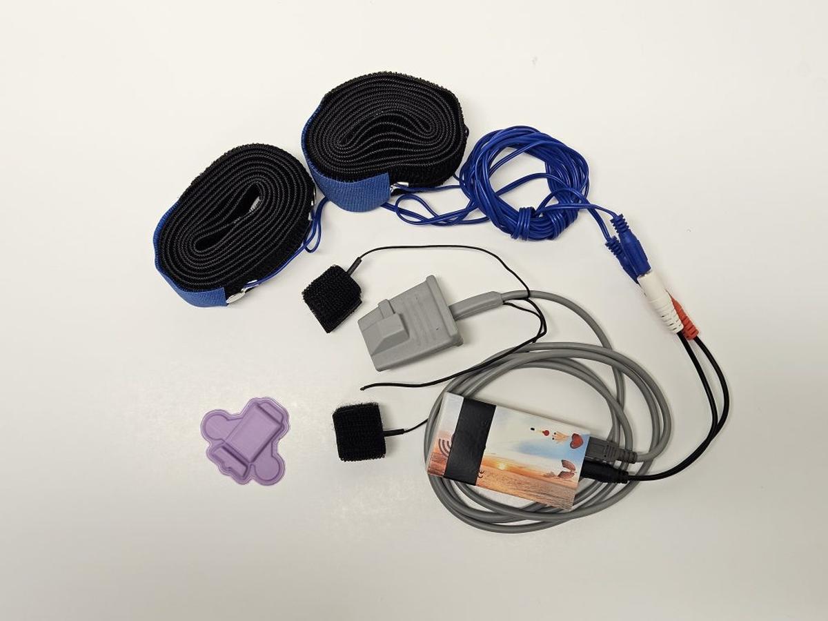  Wearable polygraph system next to a standard polygraph system. (John A. Rogers / Northwestern University via SWNS) 